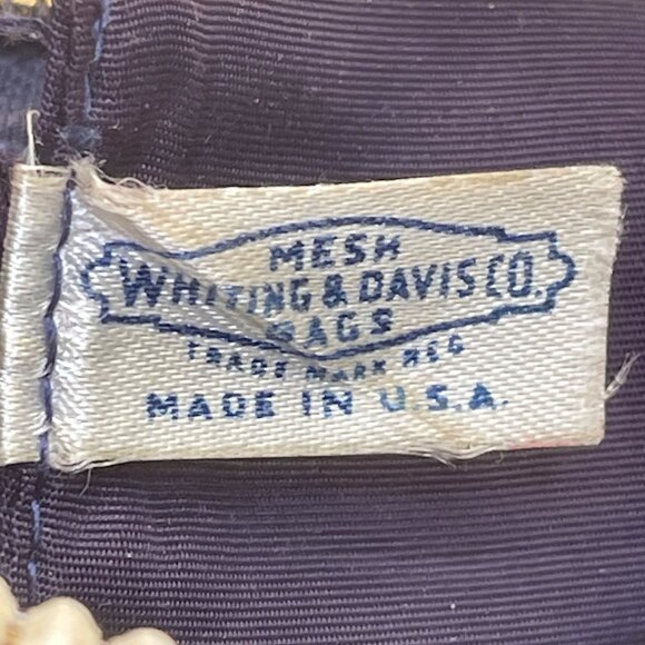 Whiting & Davis Made In USA Women’s White Mesh Vintage Evening Clutch Bag - Picture 5 of 9